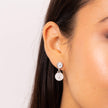 Beginnings Channel Set Circular Drop Earrings