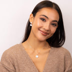 Beginnings Channel Set Circular Drop Earrings