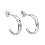 Beginnings Twist 3/4 Hoop Earrings with Cubic Zirconia