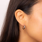 Beginnings Twist 3/4 Hoop Earrings with Cubic Zirconia