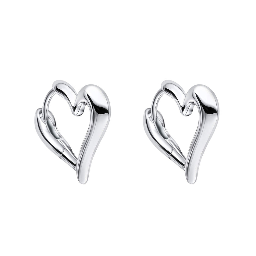 Beginnings Open Heart Hoop Earrings