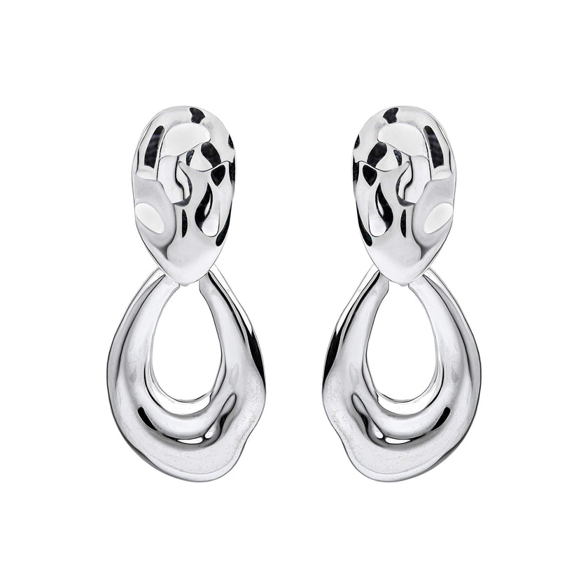 Boucles d'oreilles pendantes Beginnings Molten Oval Doorknocker