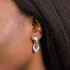 Beginnings Molten Oval Doorknocker Drop Earrings