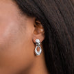 Boucles d'oreilles pendantes Beginnings Molten Oval Doorknocker