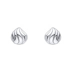 Beginnings Organic Wave Teardrop Stud Earrings