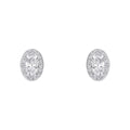 Beginnings Oval Halo Stud Earrings