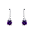 Beginnings Round Semi Precious Drop Stud Earrings