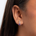 Beginnings Round Semi Precious Drop Stud Earrings
