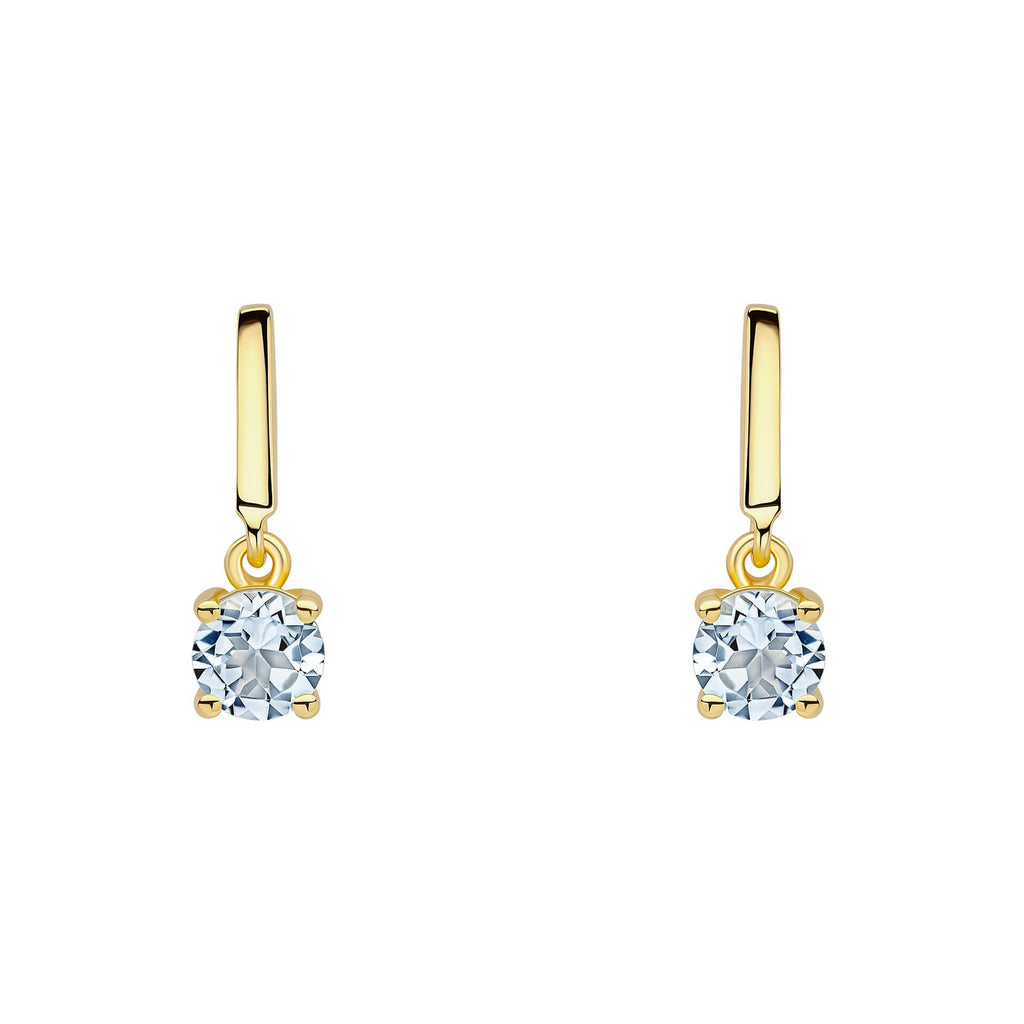 Beginnings Round Semi Precious Drop Stud Earrings