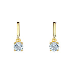 Beginnings Round Semi Precious Drop Stud Earrings
