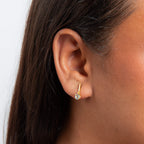Beginnings Round Semi Precious Drop Stud Earrings