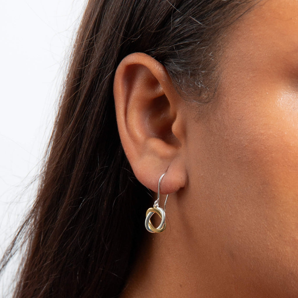 Beginnings Woven Circle Drop Earrings