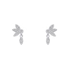 Beginnings Hanging Petal Floral Stud Earrings