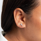 Beginnings Hanging Petal Floral Stud Earrings