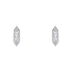 Beginnings Elongated Hexagon Stud Earrings