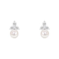 Beginnings Shell Pearl Stud Earrings with Cubic Zirconia