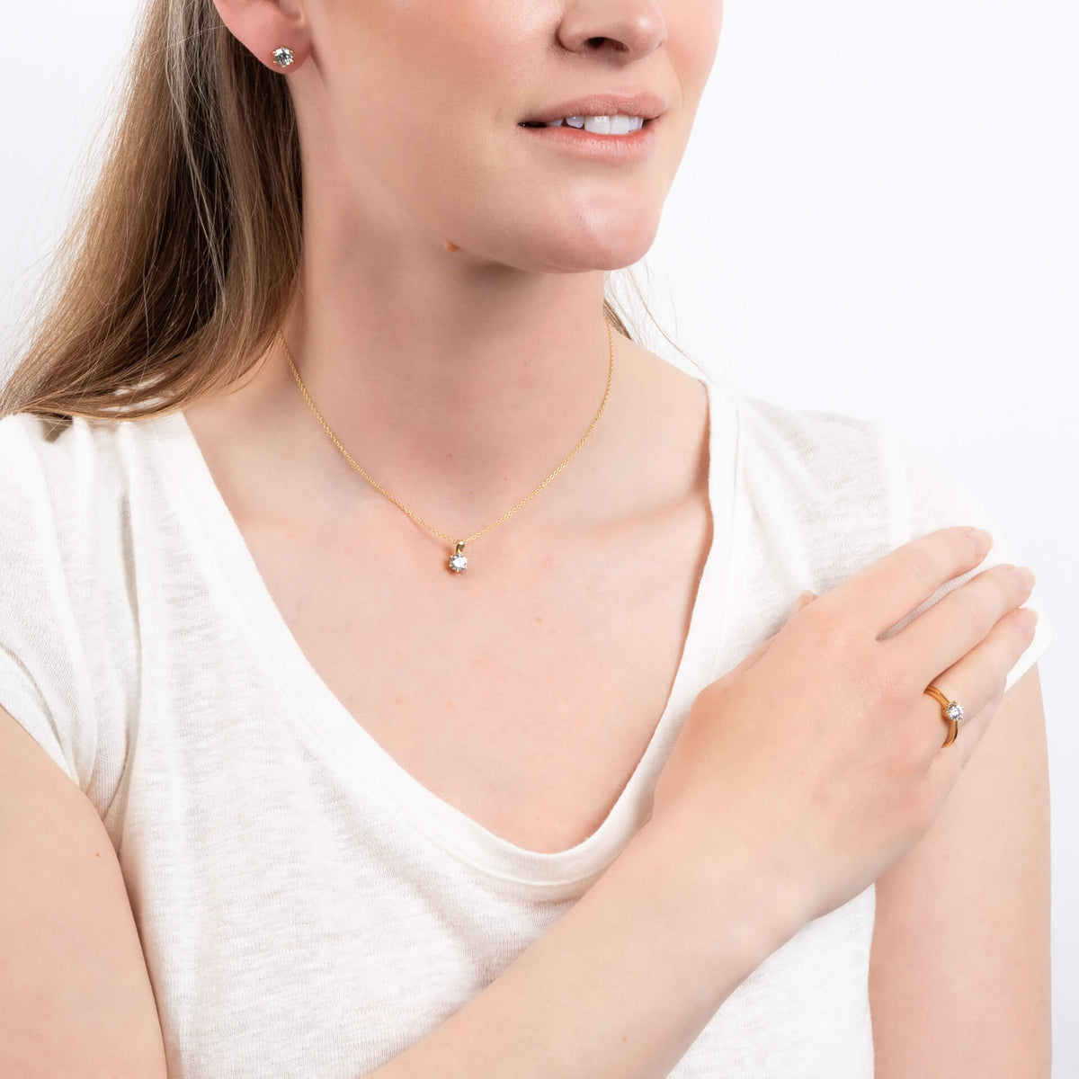 Diamonfire Six Claw Carat Pendant