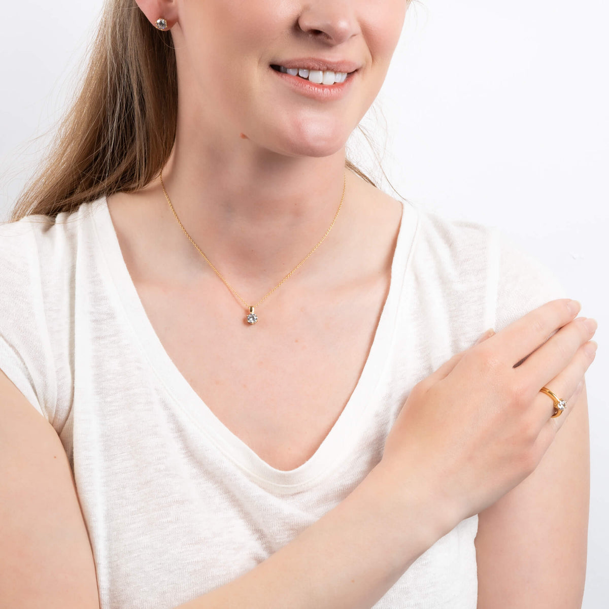Diamonfire Six Claw Carat Pendant