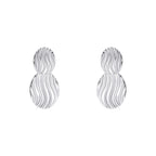 Beginnings Wave Texture Drop Earrings
