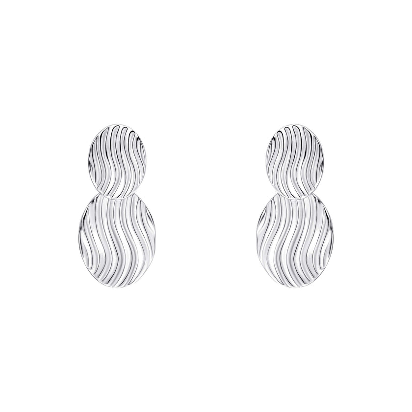 Beginnings Wave Texture Drop Earrings