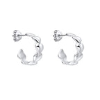 Beginnings Heart Sequence Half Hoop Earrings