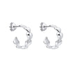 Beginnings Heart Sequence Half Hoop Earrings