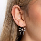 Beginnings Thin Bow Hook Earrings