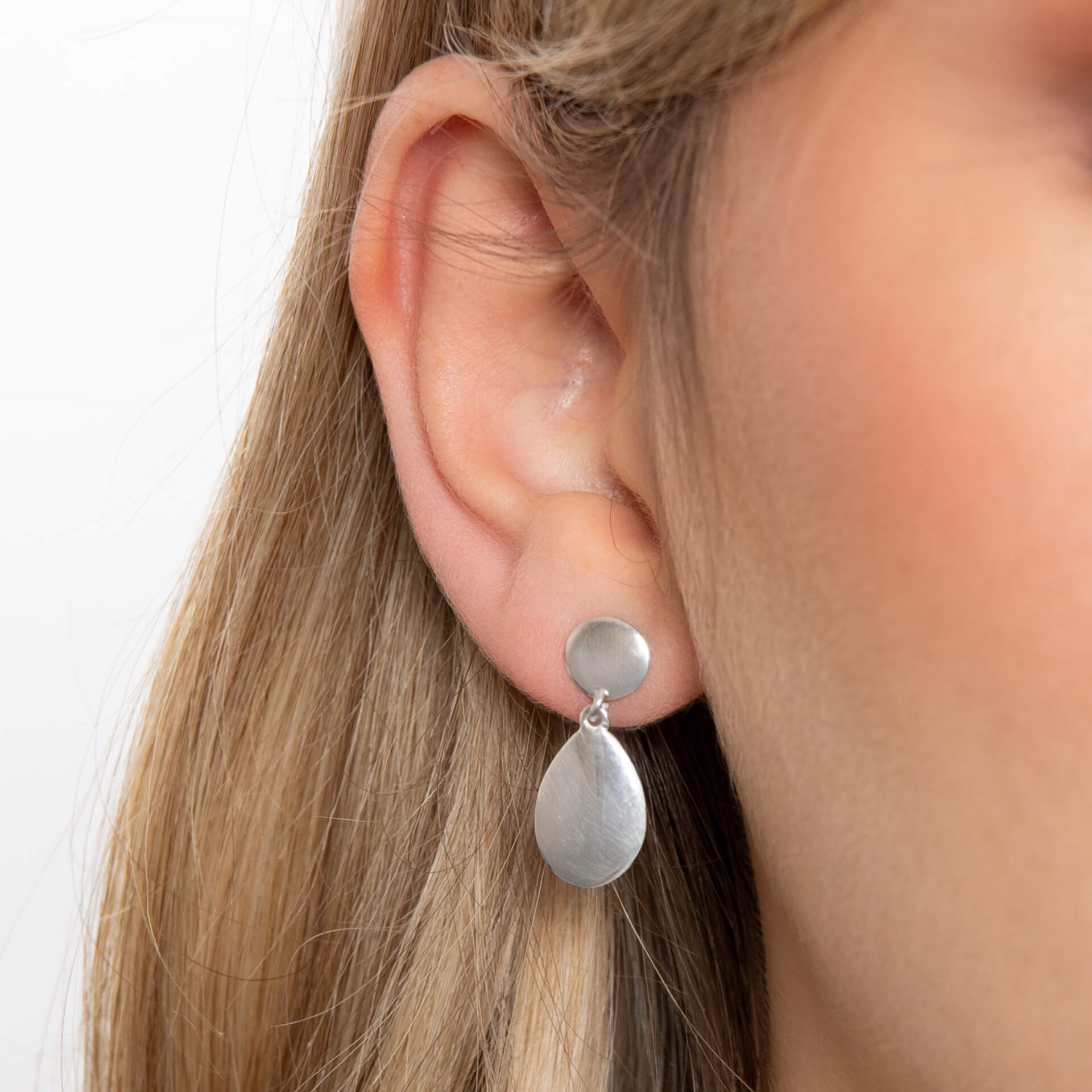 Beginnings Organic Pebble Double Drop Earrings