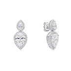 Diamonfire Double Teardrop Statement Earrings
