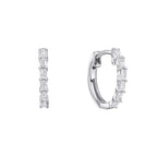 Diamonfire Baguette Zirconia Hoop Earrings