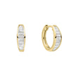 Diamonfire Channel Set Baguette Zirconia Hoop Earrings