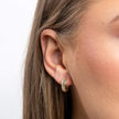 Diamonfire Channel Set Baguette Zirconia Hoop Earrings