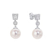 Diamonfire Zirconia and Shell Pearl Drop Earrings