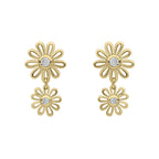 Laura Ashley Silver Thorncliff Daisy Drop Earrings