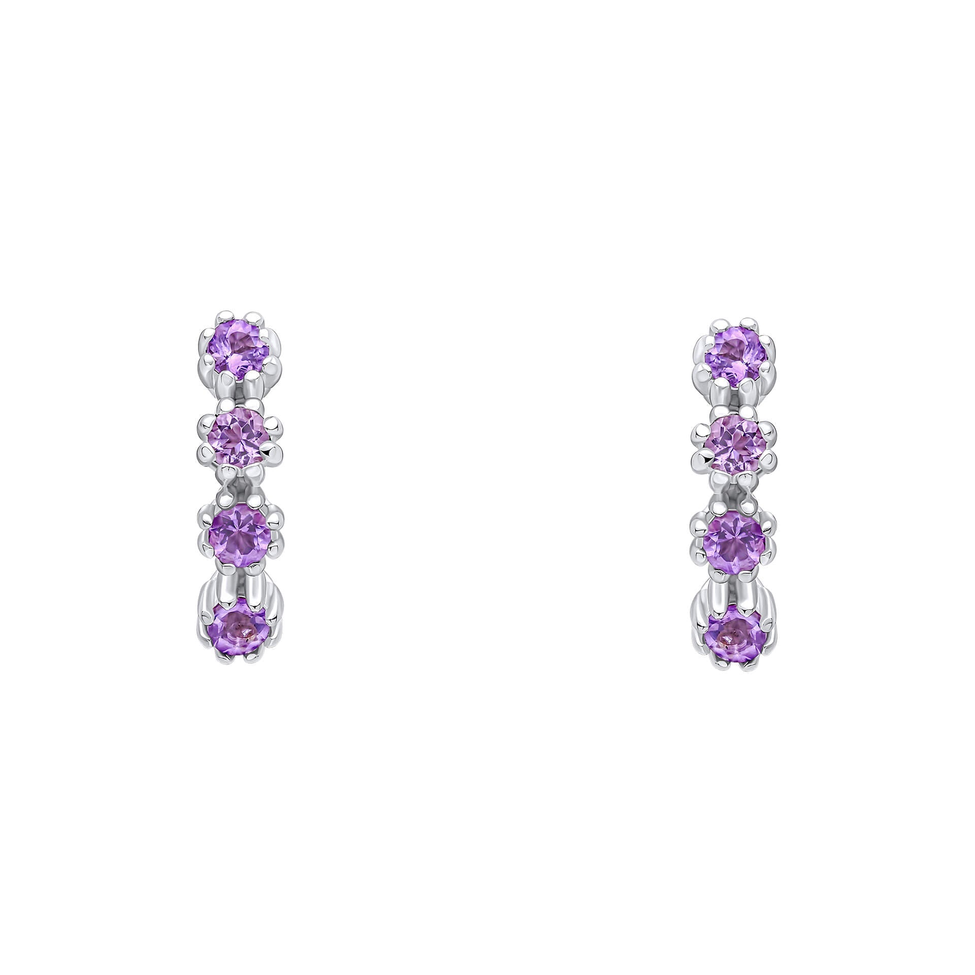 Laura Ashley Silver Alford Meadow Light Amethyst Earrings