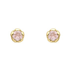 Laura Ashley Silver Petal Set Semi-Precious Stud Earrings
