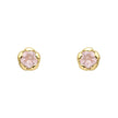 Laura Ashley Silver Petal Set Semi-Precious Stud Earrings