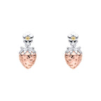 Laura Ashley Silver Strawberry Field Stud Earrings