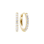 Diamonfire Medium Claw Set Zirconia Hoop Earrings