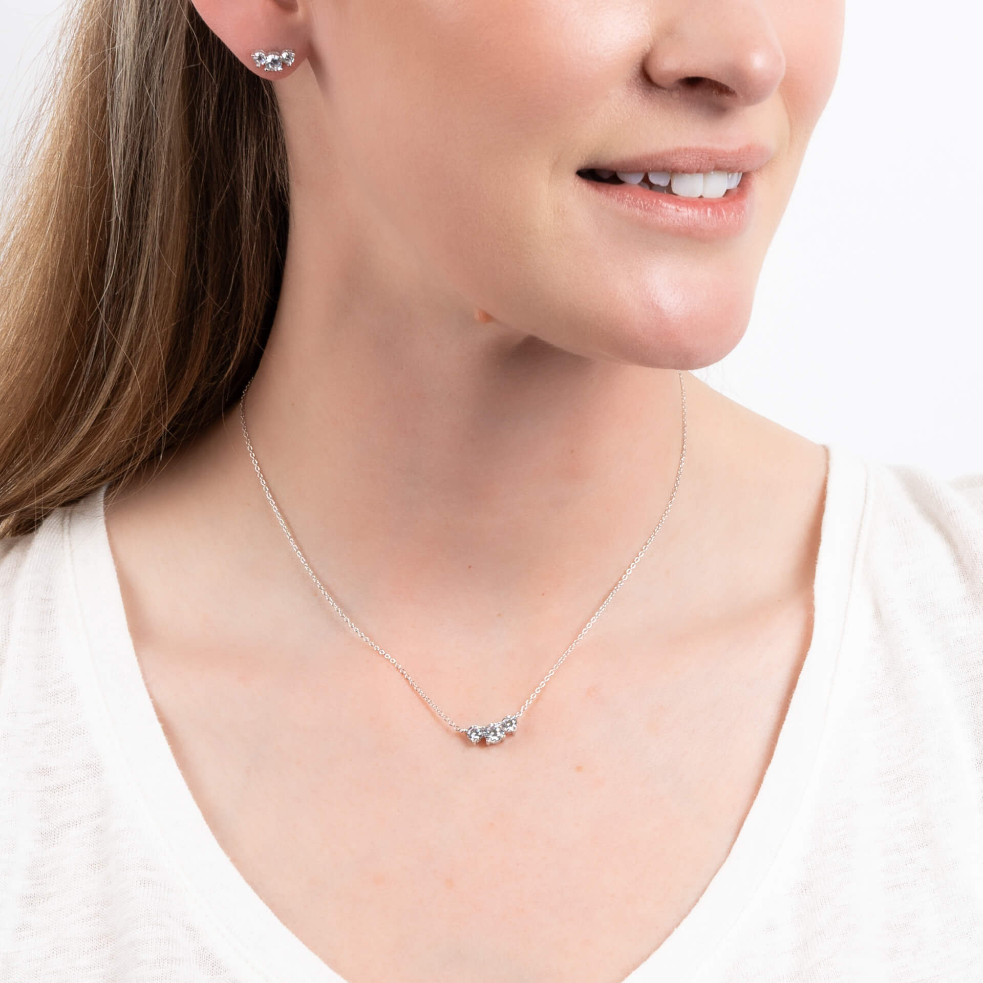Diamonfire Trio Zirconia Necklace