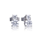 Diamonfire Duo Zirconia Stud Earrings