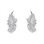 Laura Ashley Silver Plume Feather Stud Earrings