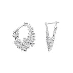 Laura Ashley Silver Cathedine Hoop Earrings