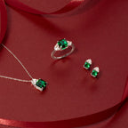 Diamonfire Square Cut Trilogy Ring