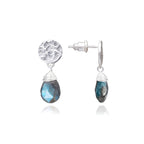 Classic Athena Kate Drop Earrings: Silver Labradorite