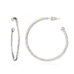 Lydia Large Textured Silver Hoops