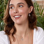 Beginnings Organic Heart Pendant with Yellow Gold Plating and Cubic Zirconia