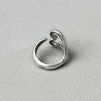 Open Heart Minimalist Silver Ring