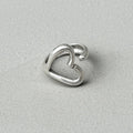 Open Heart Minimalist Silver Ring