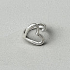 Open Heart Minimalist Silver Ring
